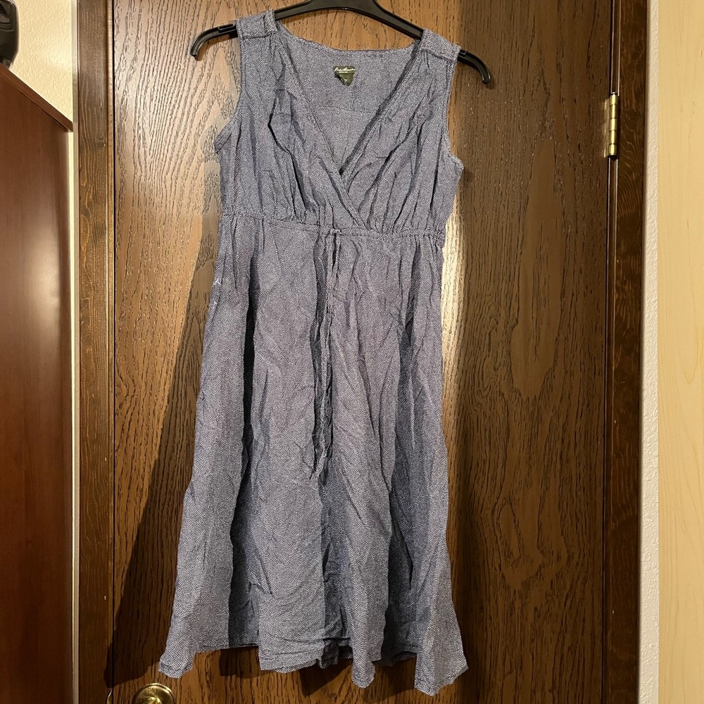 Eddie Bauer Heathered Blue Midi Dress